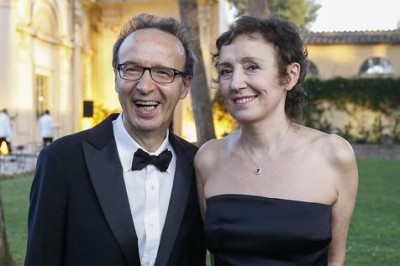 Roberto Benigni y su esposa, Nicoletta Braschi 