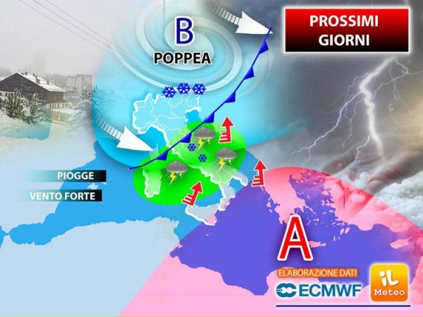 Sole ma freddo al Nord, pioggia e vento al Centro-Sud: meteo del weekend