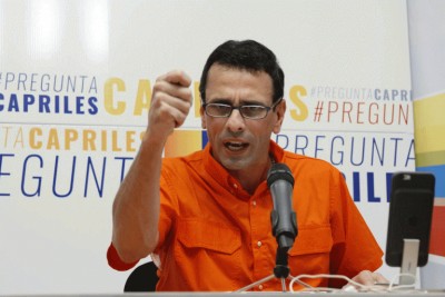 Capriles considera hipócrita que Maduro hable de paz cuando le declaró la guerra al Revocatorio