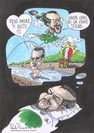 Di Maio e Salvini in: “sedotto e abbandonato”.…viste dal nostro vignettista Paolo Piccione
