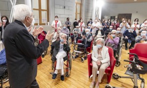 Ufficio stampa Quirinale - Il presidente Sergio Mattarella in visita agli anziani dell&#039;Itis di Trieste