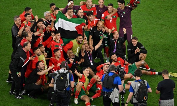  Il Marocco festeggia la qualificazione ai quarti
