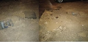 Pulsano (Taranto) - Cedimento di un tratto della strada Pozzomolle. Danni alle autovetture in transito