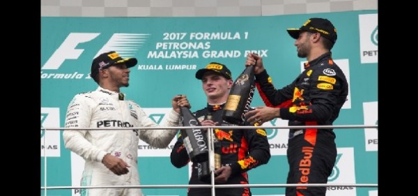 VERSTAPPEN Max, HAMILTON Lewis, RICCIARDO Daniel - Gran Premio di Malesia di Formula 1, a Sepang 