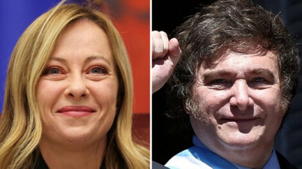 La premier italiana fue una de las primeras en felicitar a Milei por su triunfo electoral.