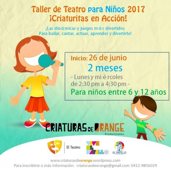 Tercer Taller de Teatro para Niños en  el Anfiteatro de El Hatillo