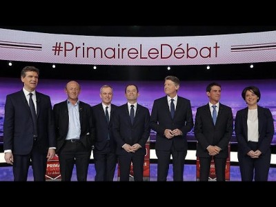French left-wing presidential hopefuls take part in first TV debate