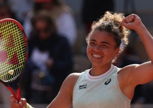 La tennista italiana Jasmine Paolini in Finale Roland Garros, di Parigi