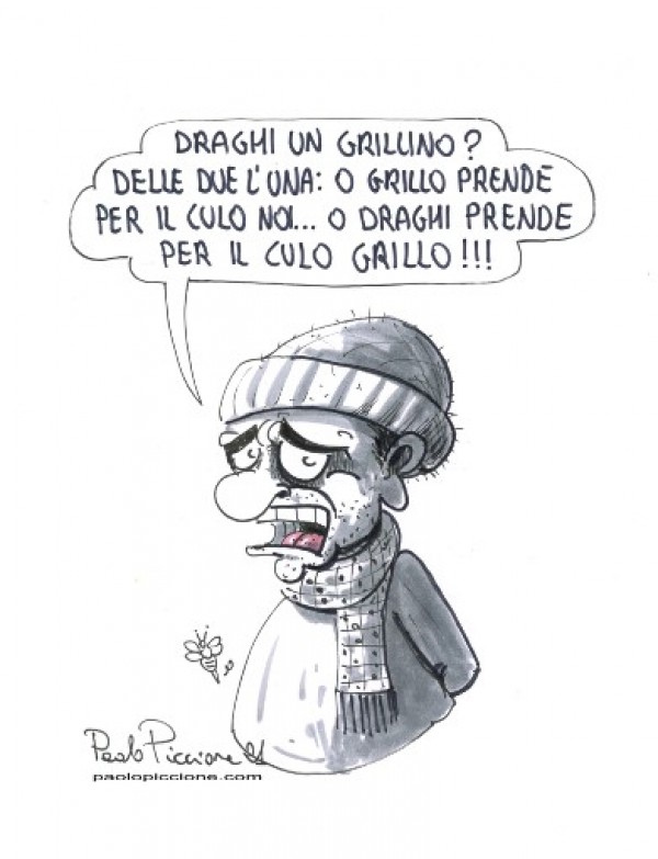 Draghi grillino ...le Vignette Satiriche di Paolo Piccione
