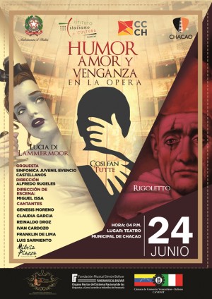 Ensayo General Gala lírica &quot;Humor, amor y venganza en la ópera&quot;, 24 de junio 4:00 pm, Teatro Municipal de Chacao