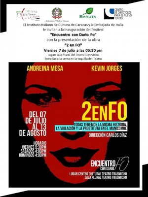 Instituto Italiano de Cultura de Caracas:Inauguración Festival &quot;Encuentro con Dario Fo&quot;- viernes 7 de julio 05:00 pm.