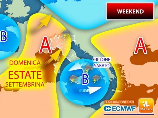 Meteo divide il weekend, che tempo farà l&#039;11 e 12 settembre