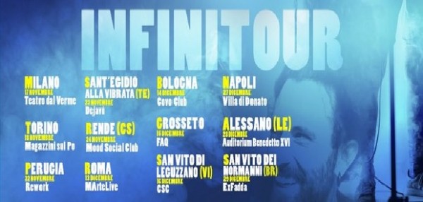 Gio Evan parte a novembre da Milano L’”INFINITour”