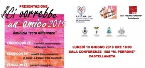 A Castellaneta (Ta) presentazione del progetto “Ci vorrebbe un amico 2019”