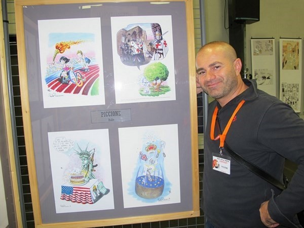Il vignettista Paolo Piccione, per la 8^ volta ospite al Salon International du Dessin de Presse