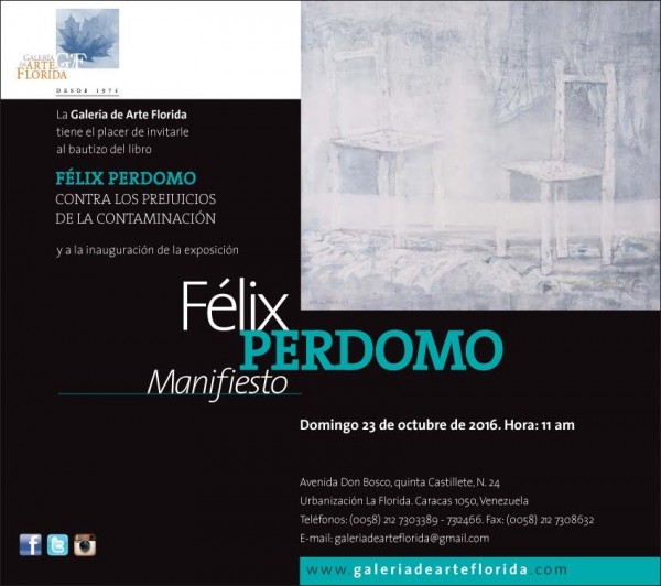 Galería de Arte Florida rinde homenaje a Félix Perdomo con una exposición antológica y la edición de un libro