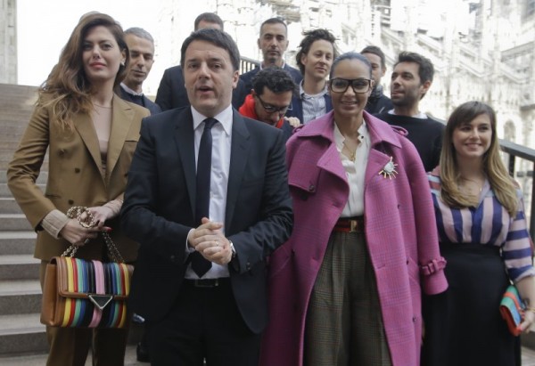 Milano, Matteo Renzi all&#039;apertura della Settimana della moda