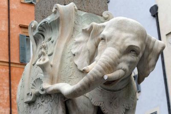 La estatua del Elefante en Piazza della Minerva, en Roma, uno de los tesoros del escultor barroco Gian Lorenzo Bernini
