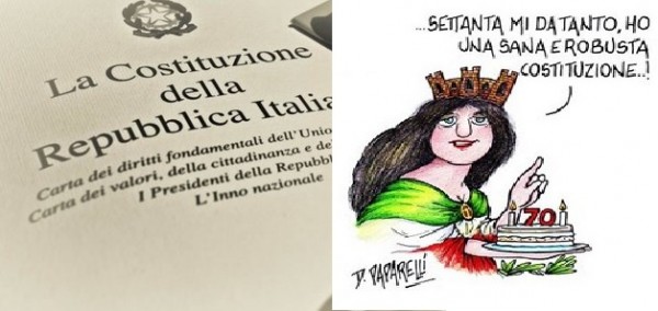 il disegno di Danilo Paparelli per l’anniversario della Costituzione