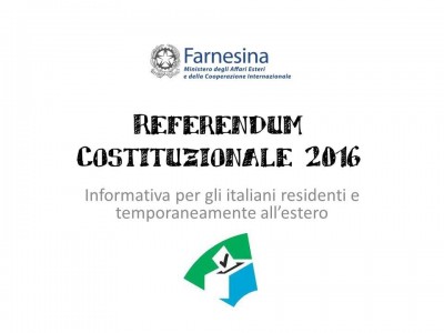 Referendum Costituzionale del 4 dicembre 2016 Votano gli italiani all’Estero (comunicato)