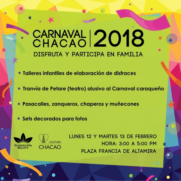 Chacao celebra el Carnaval con actividades para toda la familia en la Plaza Altamira