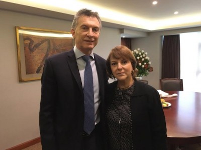 Presidente Macri y Mitzy de Ledezma