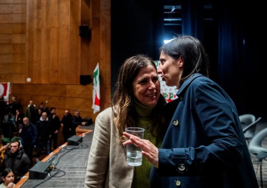 20/02/2024  Cagliari, evento della campagna elettorale per le regionali in Sardegna: Alessandra Todde con Elly Schlein