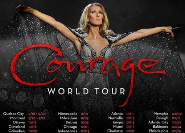 Celine Dion anuncia gira “Courage” y nuevo álbum para 2019