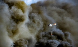  L&#039;incendio nella zona del Casilino a Roma 
