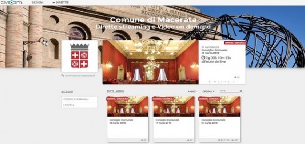 Nasce la web tv del comune di Macerata