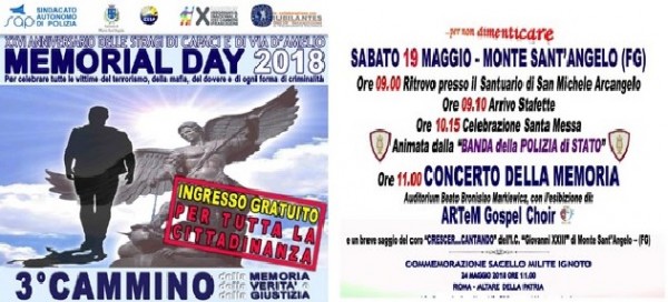 Il Cammino della Memoria arriva a Monte Sant’Angelo (FG) per il grande evento finale