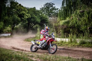 Exhibición de Barreda en el Dakar