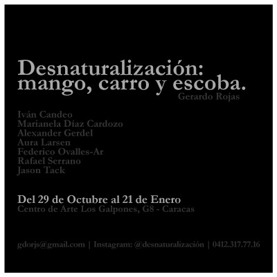 Gerardo Rojas instala en Los Galpones su proyecto expositivo ​Desnaturalización: mango, carro y escoba​