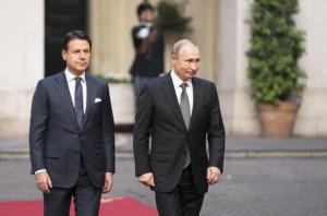 Putin a Roma, ora a Palazzo Chigi per il bilaterale con Conte