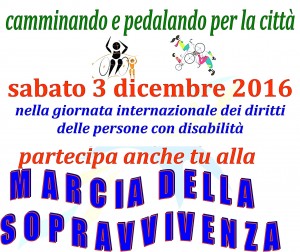 Taranto – Marcia della sopravvivenza nella giornata internazionale dei diritti delle persone con disabilità