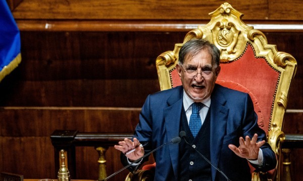 el presidente del Senado, Ignazio La Russa