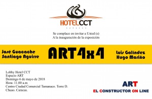 Se inaugura la muestra ART4x4 en el lobby del Hotel CCT