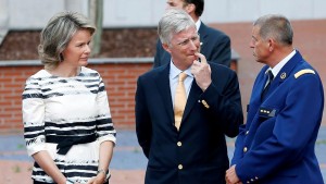 Belgium&#039;s King Philippe and Queen Mathilde visit Charleroi attack site