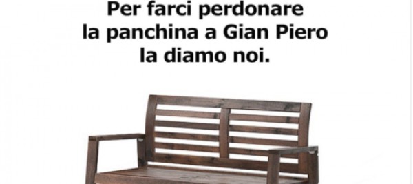 &quot;Per farci perdonare la panchina a Ventura la diamo noi&quot;. La provocazione di Ikea