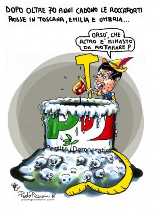 Il rottamatore fiorentino è stato di parola… per una volta!… dal nostro vignettista Paolo Piccione