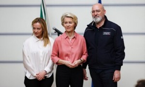 Giorgia Meloni - Ursula von der Leyen - Stefano Bonaccini 