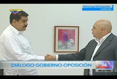 Venezuelan president meets with opposition leaders amid political crisis