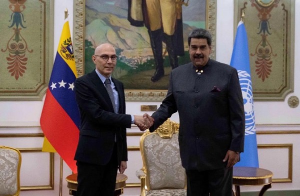 El presidente de Venezuela, Nicolás Maduro, sostuvo hoy una breve reunión con Volker Türk, alto comisionado de la ONU para los DD. HH