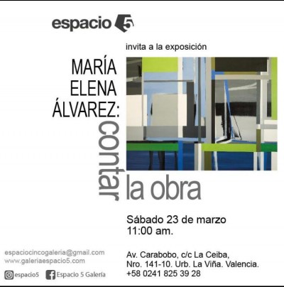 Pinturas y collages de María Elena Álvarez se exponen en la Galería Espacio 5 de Valencia