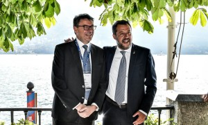 Giancarlo Giorgetti, a sinistra nella foto, e Matteo Salvini