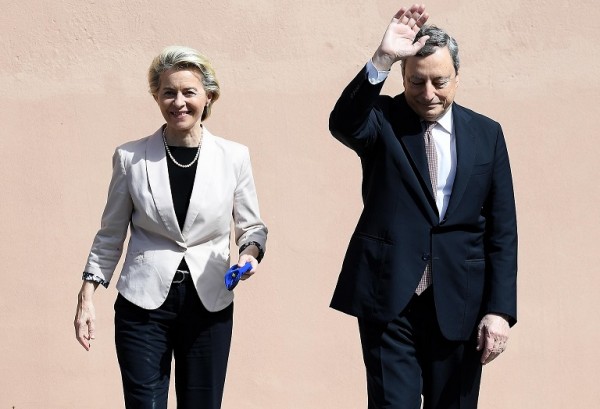 Mario Draghi e Ursula Von der Leyen