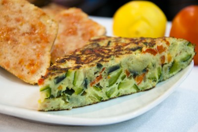 Tortilla de verduras de temporada