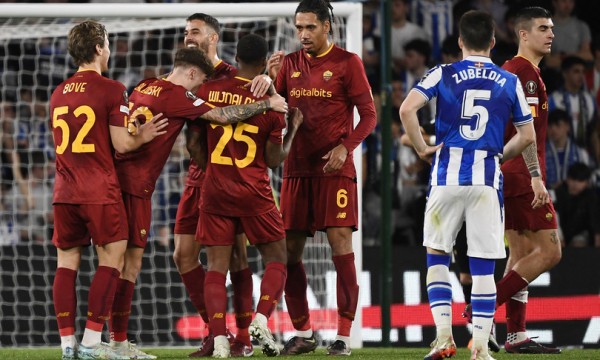 La Roma festeggia la qualificazione