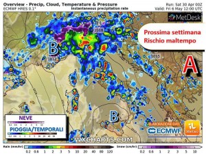 Meteo Italia prossima settimana, tra pioggia e freddo: ecco dove