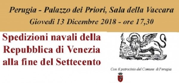 Perugia - Presentazione libro &quot;Spedizioni navali della Repubblica di Venezia alla fine del Settecento&quot;